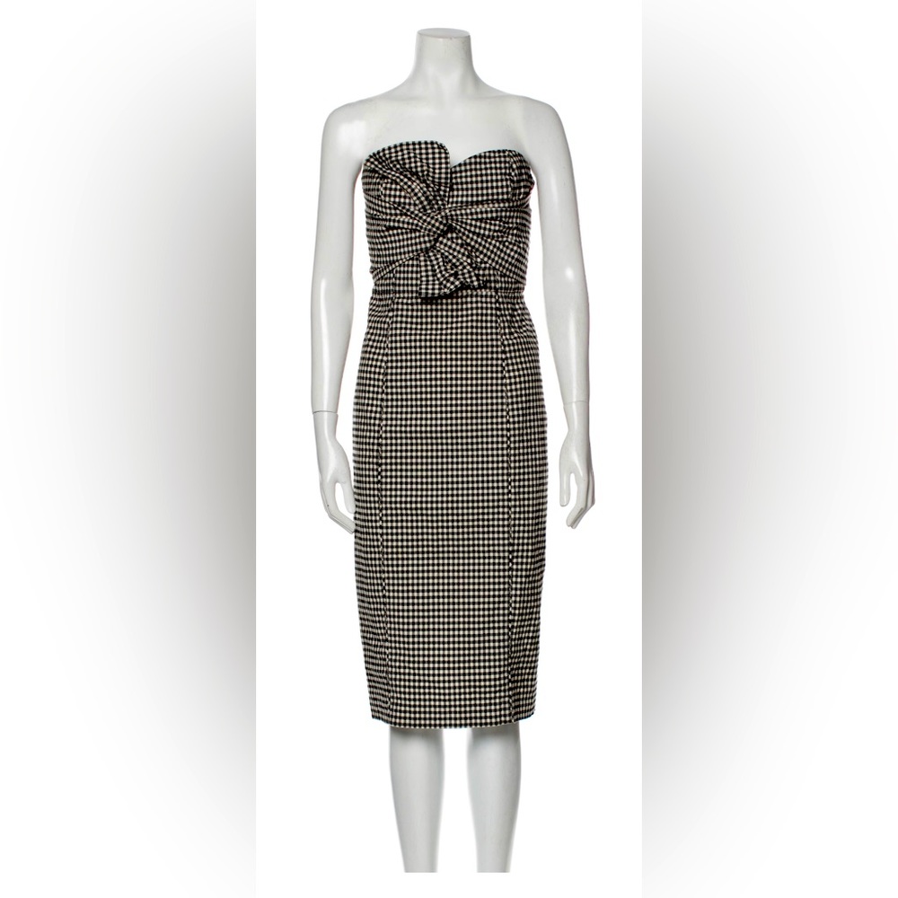 Veronica Beard plaid print midi dress